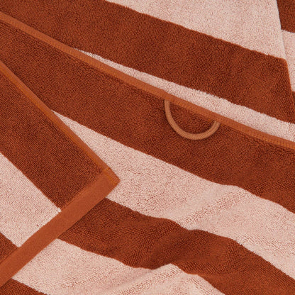 Striped Wash Cloth - Blush/Terracotta
