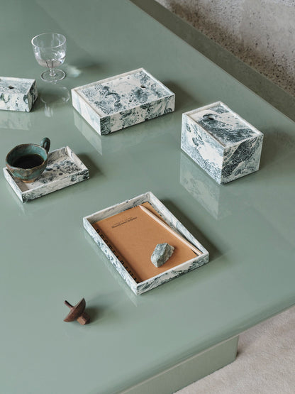 Mist box - Emerald off white