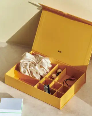 Colour Storage Travel Jewellery Box - Egg Yoke