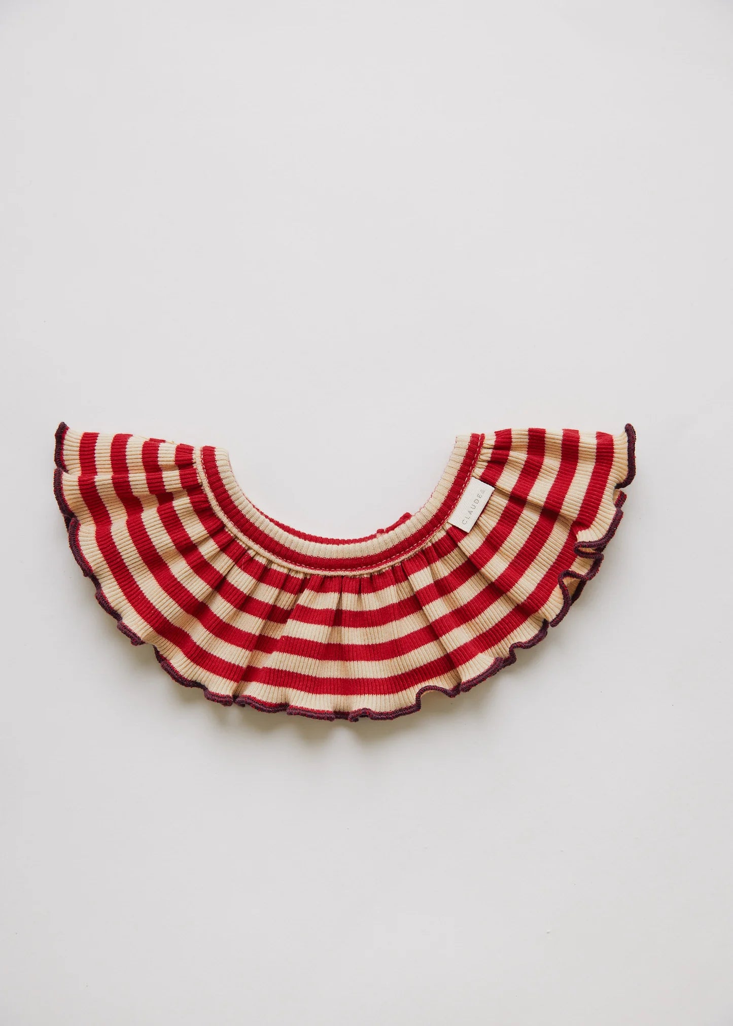 Bobbi Crimson Stripe Collar Bib