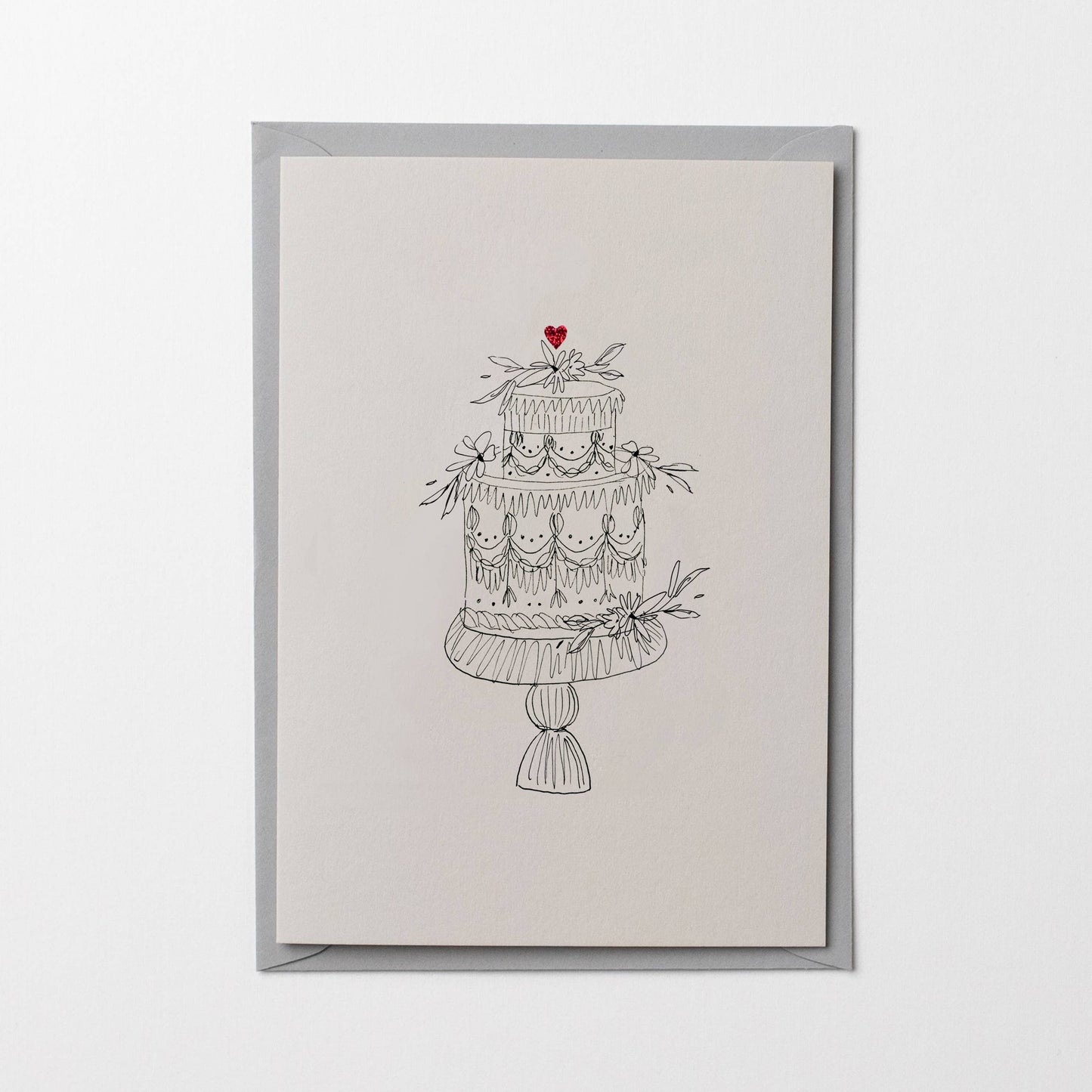 Wedding Cake Hand Finished Card