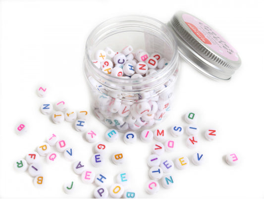 Letter Bead Jar - Multicolour