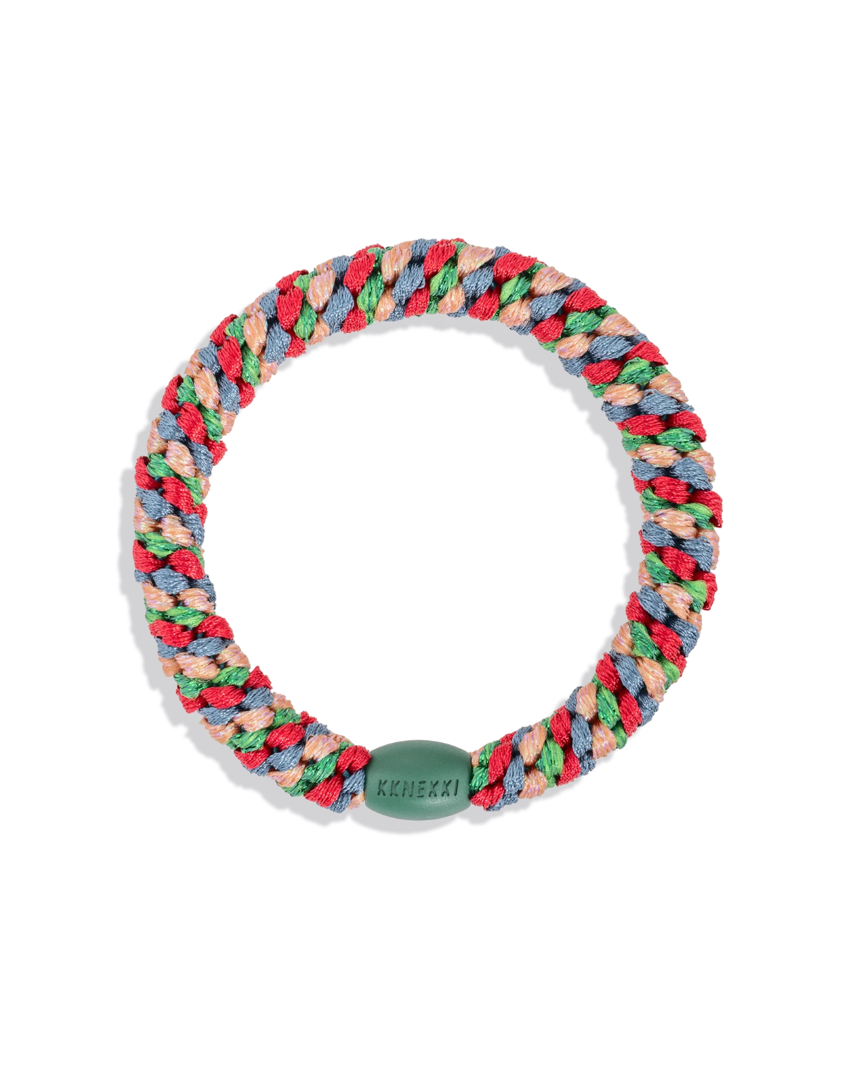 Hair Tie - Mix Red Green Glitter