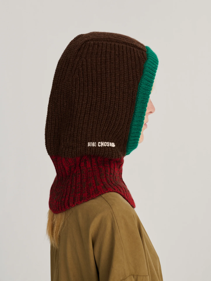 Colour Block Merino Wool Balaclava