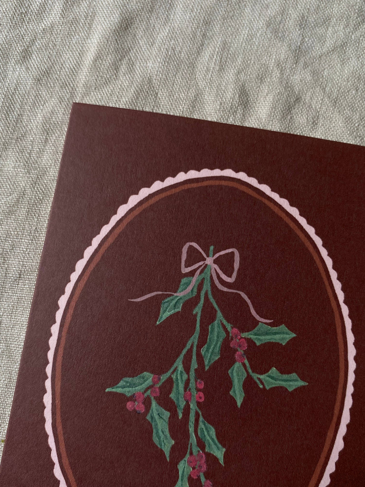 Holly Christmas card