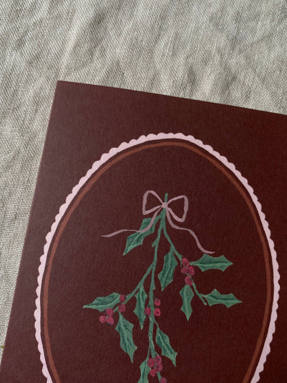 Holly Christmas card