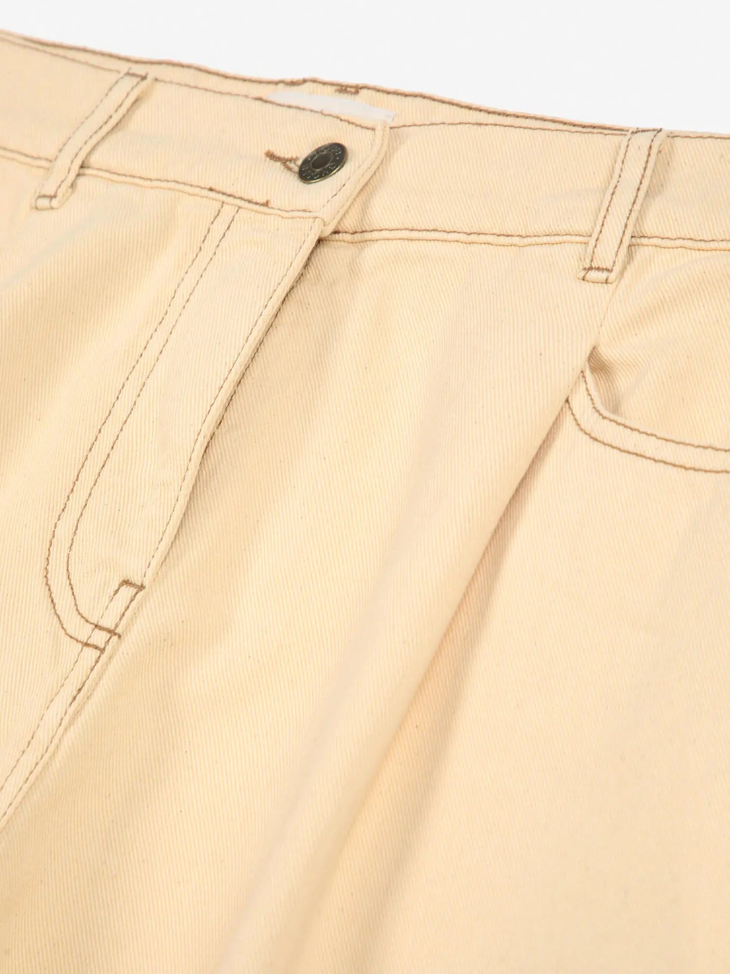 Pleated Twill Bermuda Short - Yellow