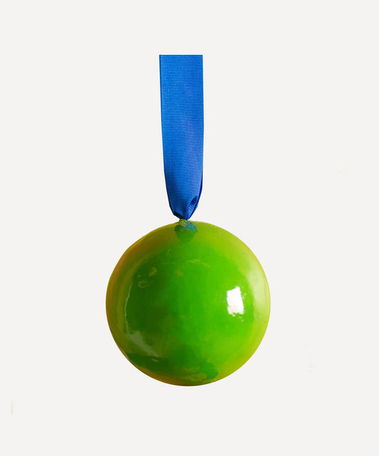 Green and Blue Colourblock Bauble