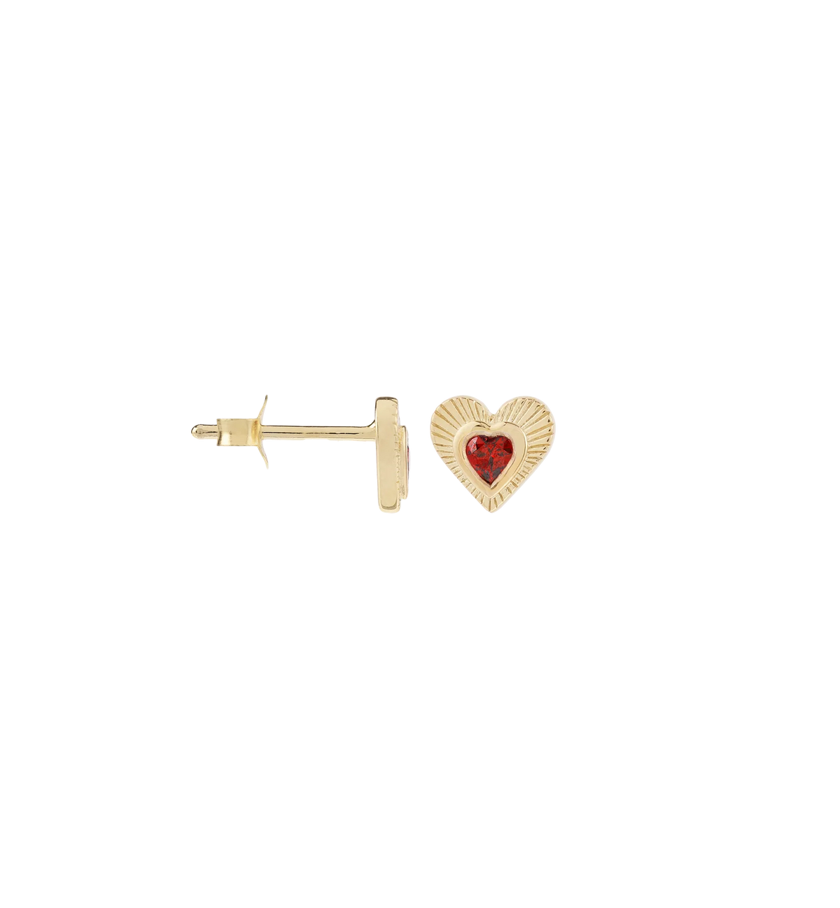 Single Rhapsody Love Stud - Gold Plated