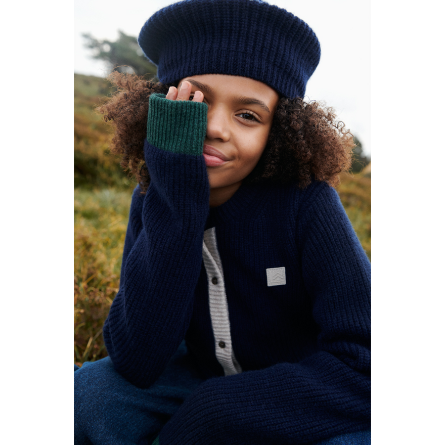 Borg Beret Hat - Classic Navy