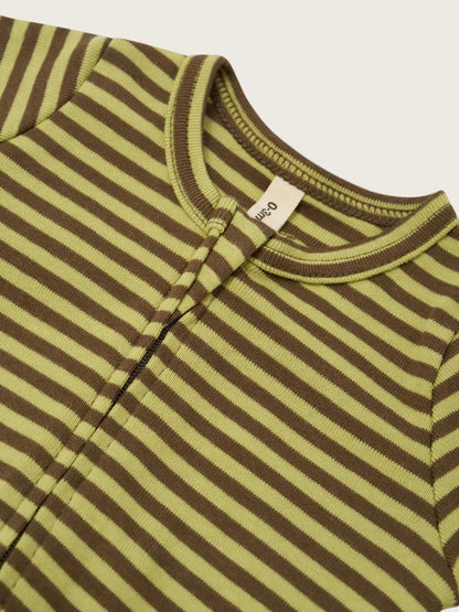 Chicory Stripes Zip Sleepsuit