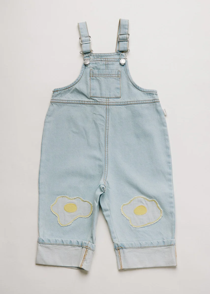 Blythe Egg Patch Denim Dungarees