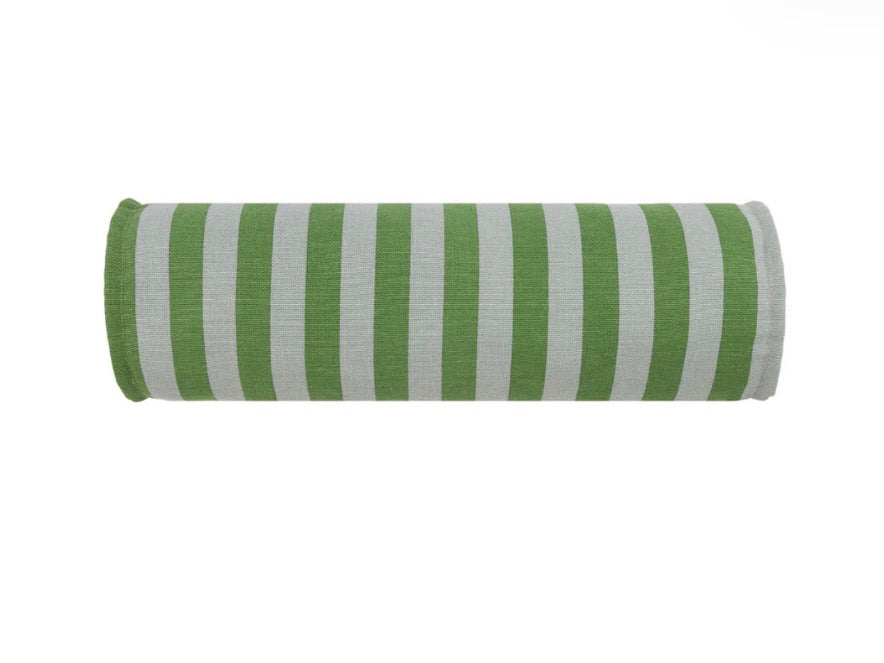 Cylinder Cushion - Green & Blue Stripes