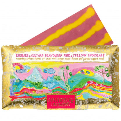 Peace, Rhubarb & Custard Flavoured Chocolate Bar