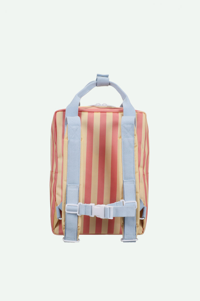 Backpack Medium Envelope - Stripes Coral Pink & Sandy