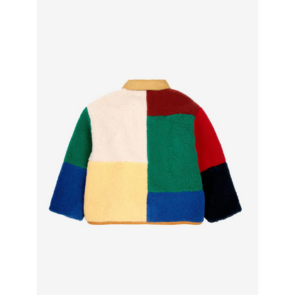 Colour Block Sheepskin Jacket