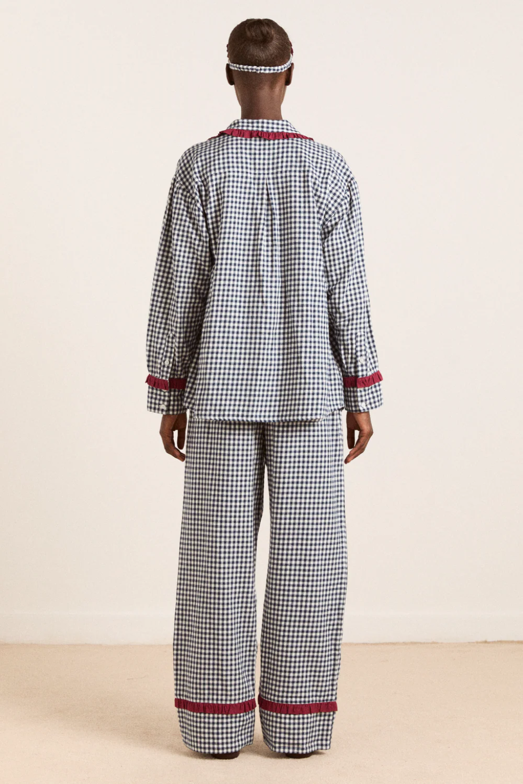 Antonia PJ Set - Navy Gingham