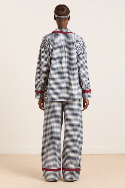 Antonia PJ Set - Navy Gingham