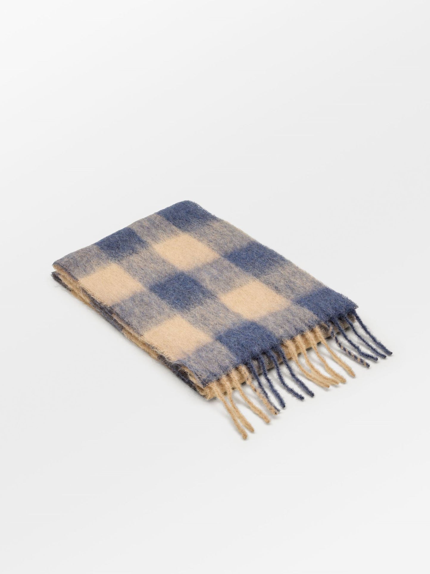 Check Mincho Scarf - Maritime Blue