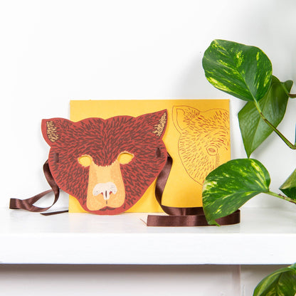 UK/EU: Bear Mask Greeting Card