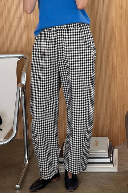 Arc Pants - Black Gingham