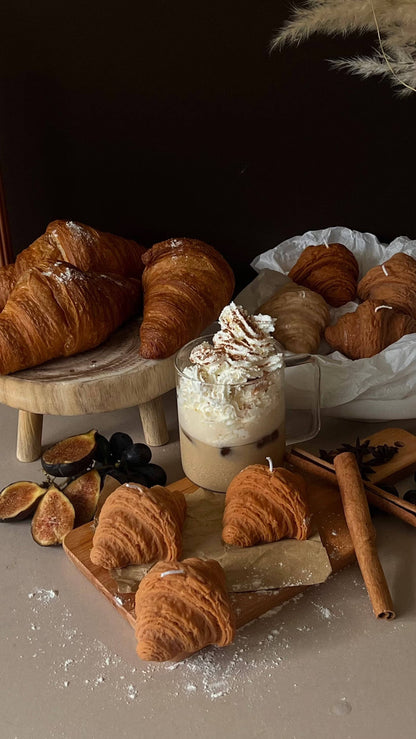 Soy Wax Croissant Candle|Bakery candle|Breakfast candle: Light Brown / Cheese Cake