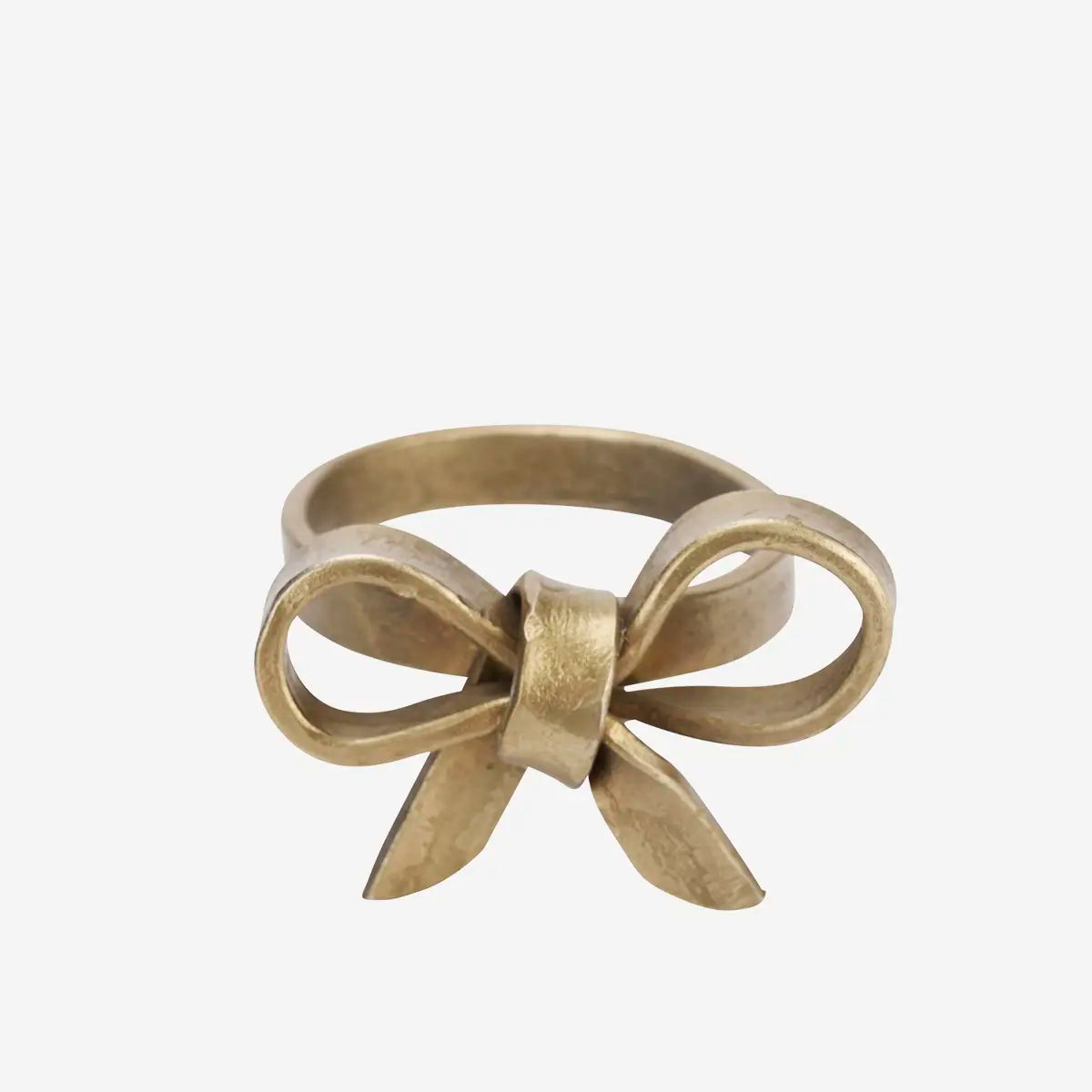 Brass Napkin Ring With Bow