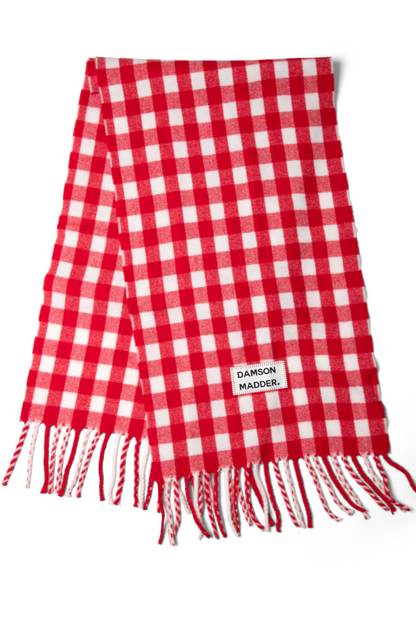 Gingham scarf - Red