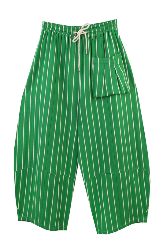 Elio Trouser - Grass Stripe