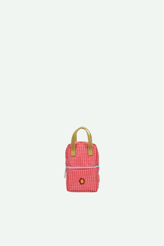 Gingham Backpack Mini - Rose & Flower