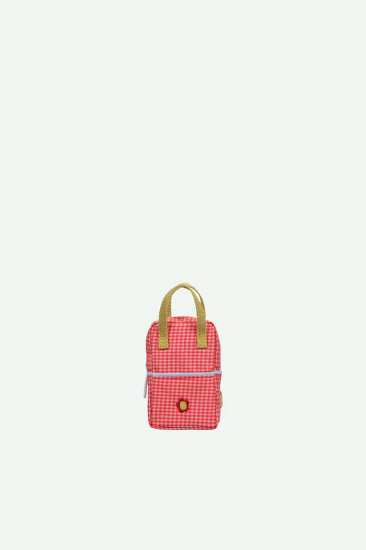 Gingham Backpack Mini - Rose & Flower