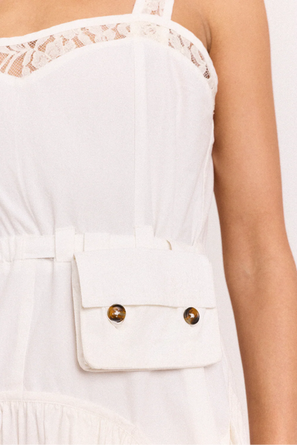 Campbell Midi Dress - White