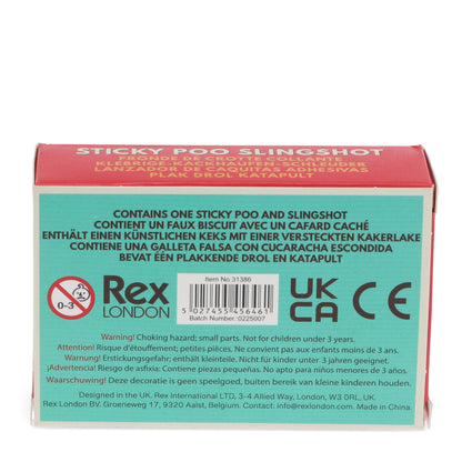 Sticky poo slingshot