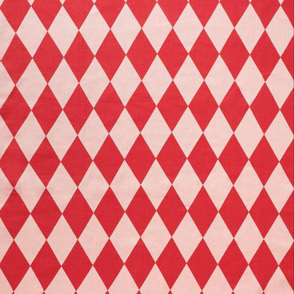 Harlequin frill tablecloth, red/pink