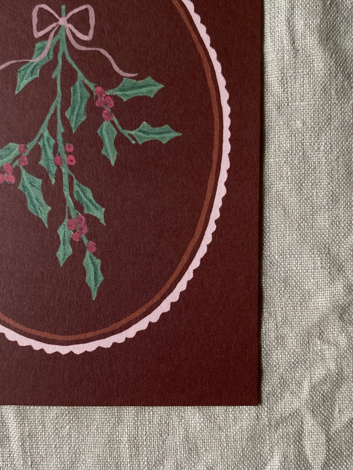 Holly Christmas card