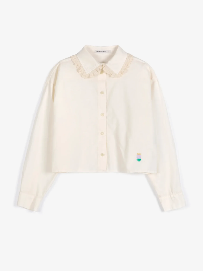 Lace Collar Poplin Shirt