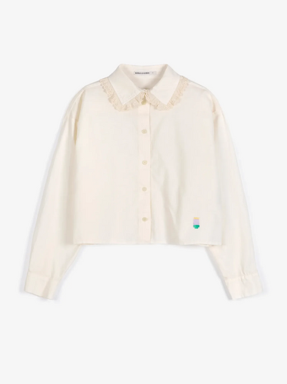 Lace Collar Poplin Shirt