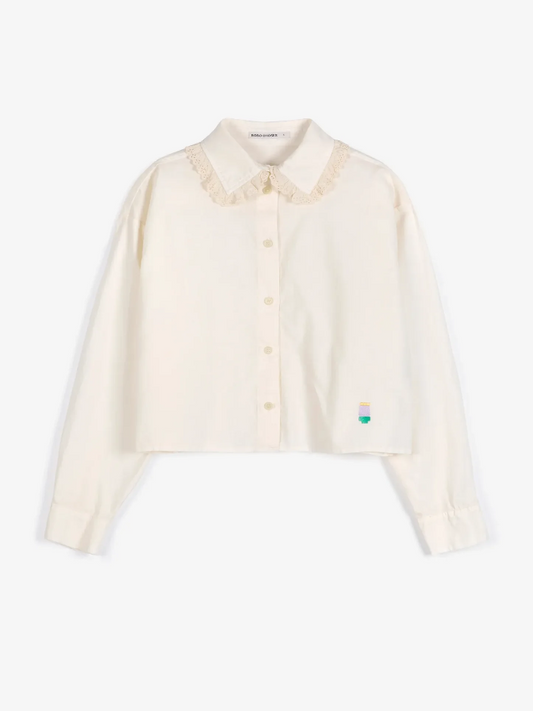 Lace Collar Poplin Shirt