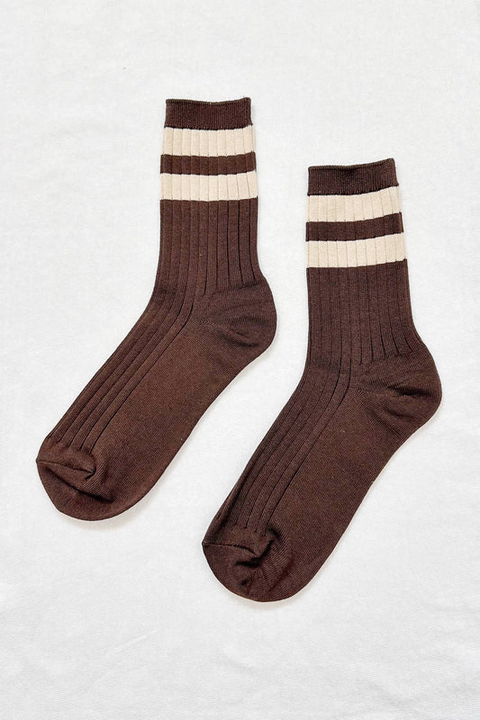 Her Socks - Varsity: Espresso