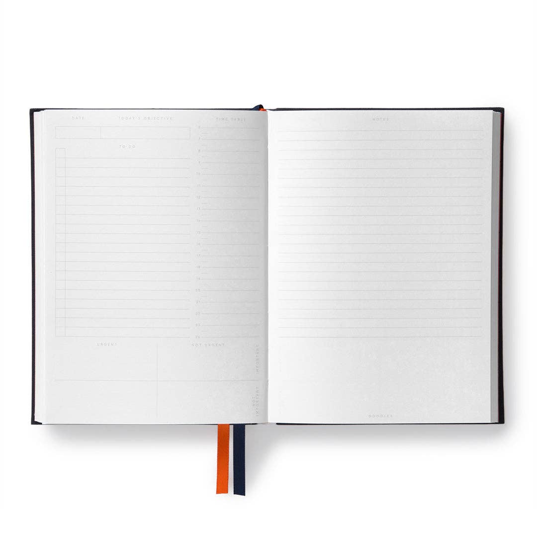Olive Green Fabric Daily Planner (B6)
