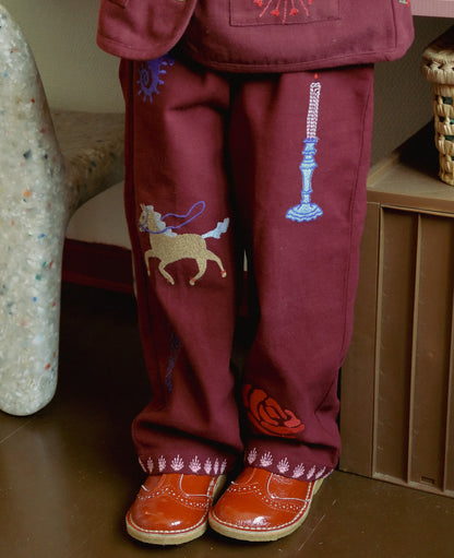 Oda Mini Pants - Burgandy
