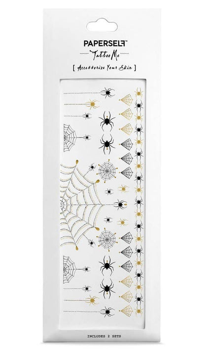 Spider Web Henna Temporary Tattoos Stickers