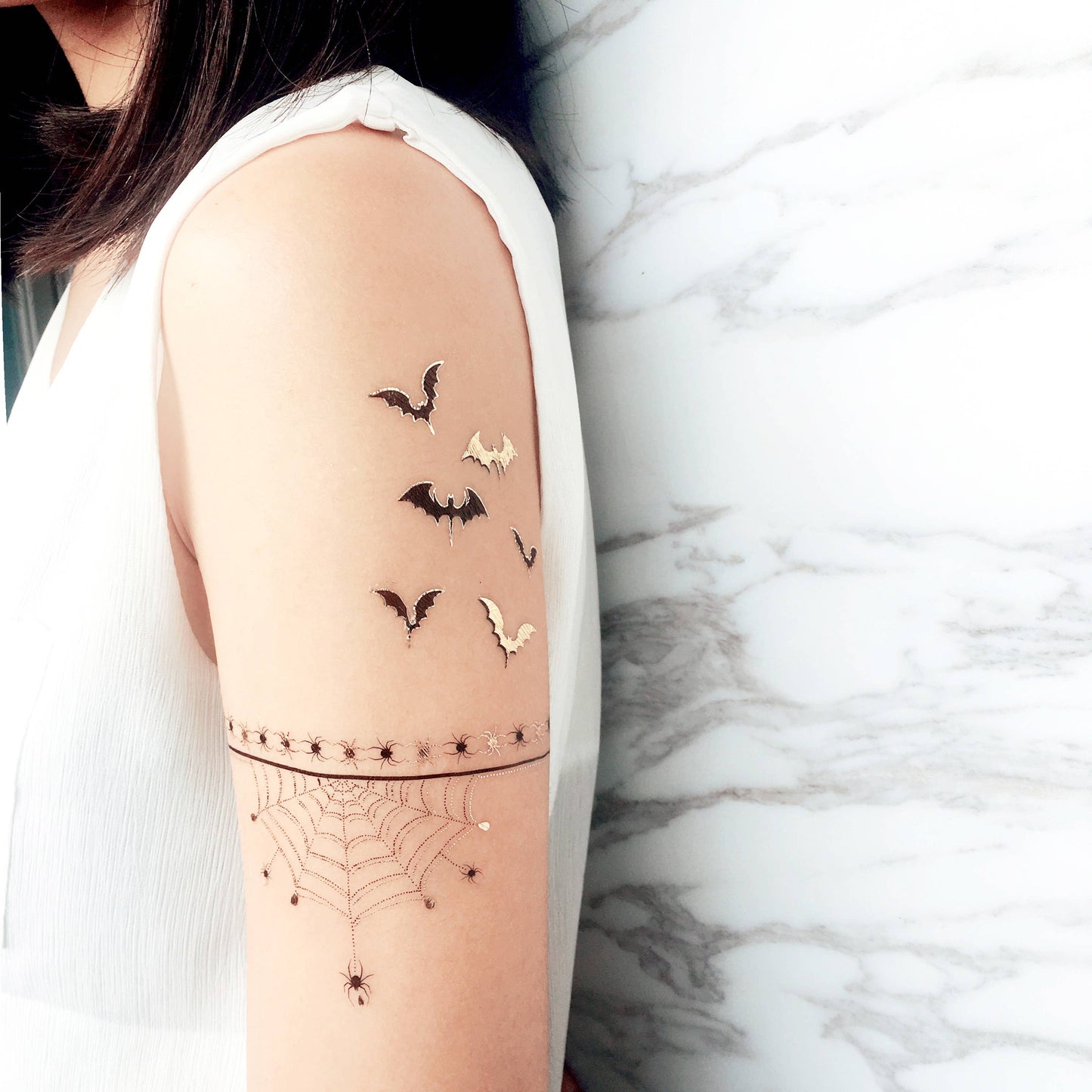 Spider Web Henna Temporary Tattoos Stickers