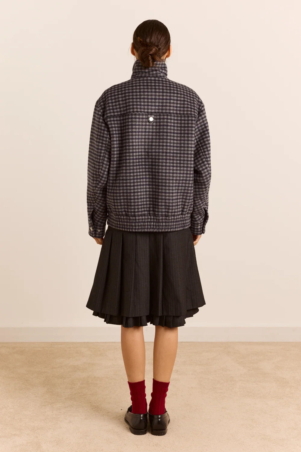 Pixie Wool Bomber - Willow Gingham