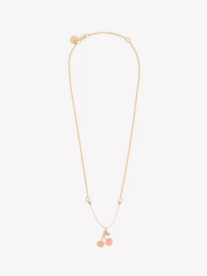 Enamel Cherries Necklace