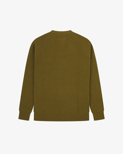 Crew Knit Jumper - Woodland Green