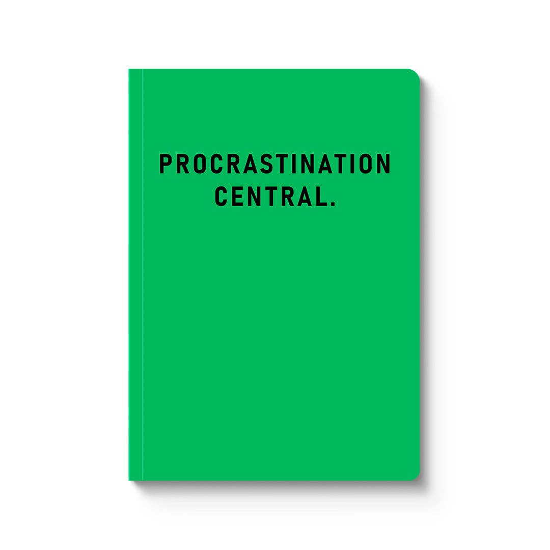 Procrastination Central Paperback Notebook (A5)