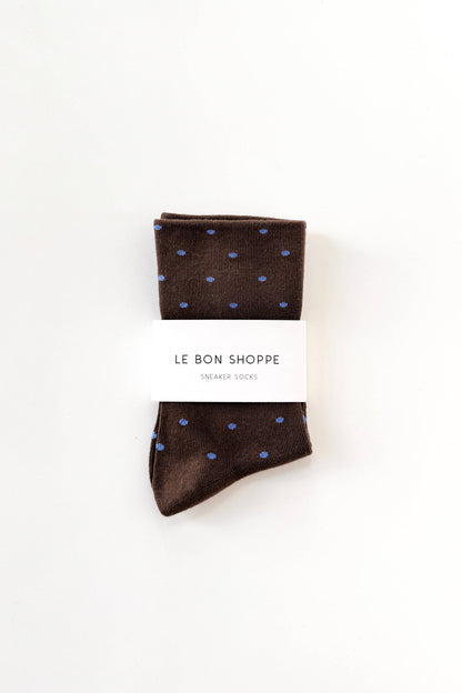 Patterned Sneaker Socks Polka Dot - Cacoa/Blue