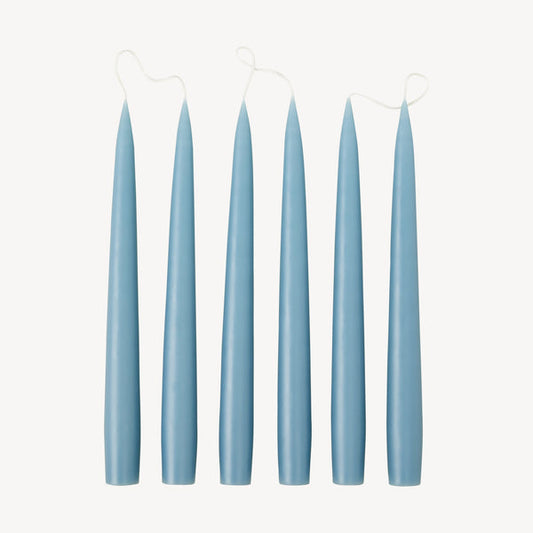 Taper Candle 25cm - Grey Blue