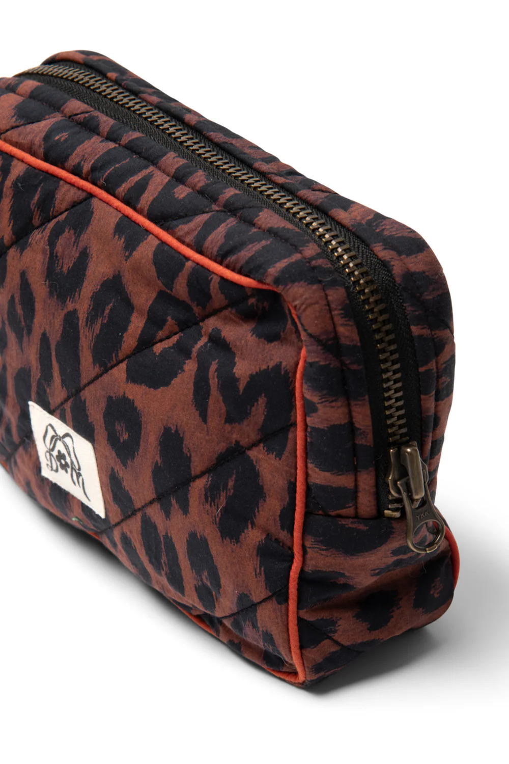 Quilted Make Up Bag - Dark Leopard